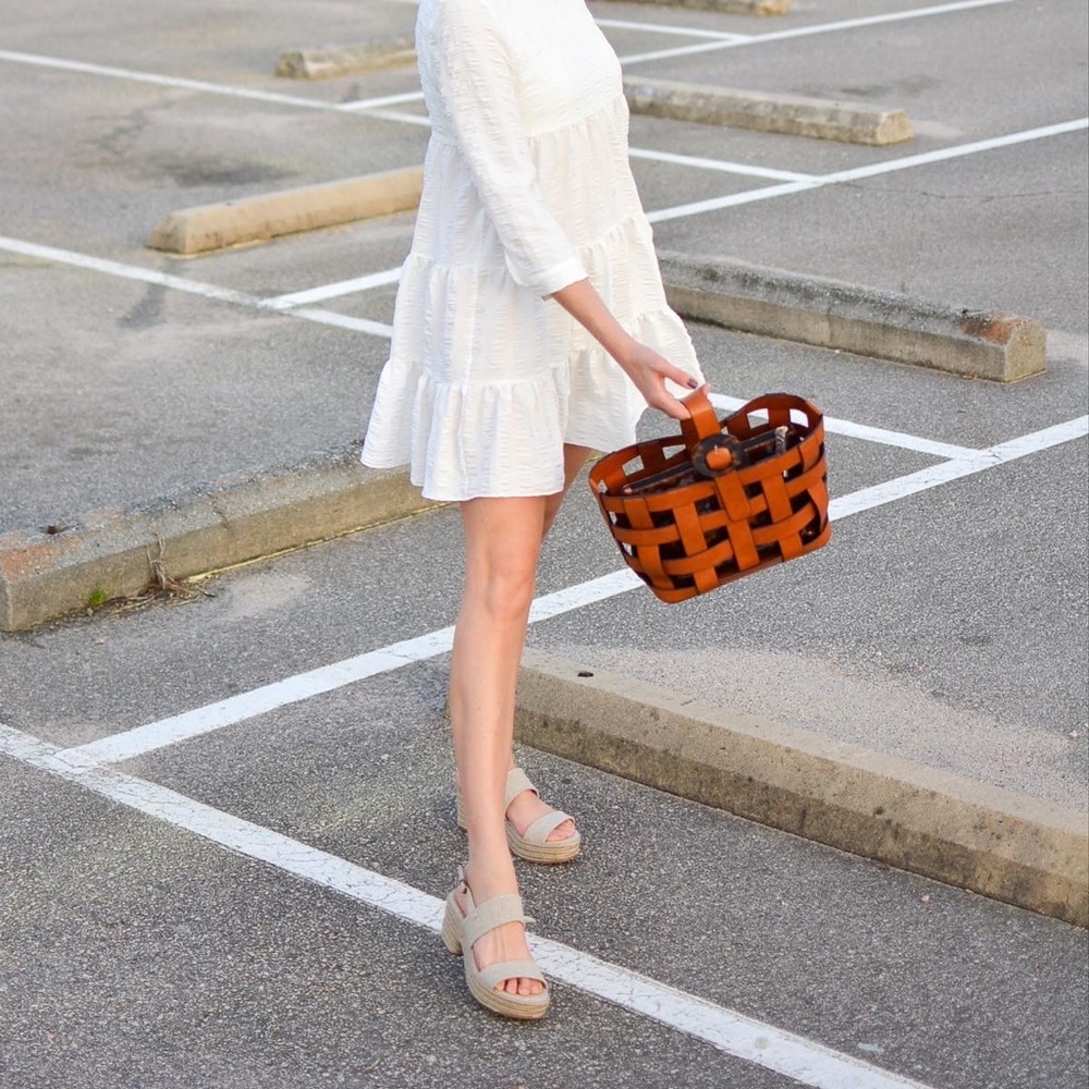 Stylish Brown Woven Women's Bag
